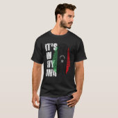 HET IS IN MIJN DNA Libië Flag Libyan T-shirt (Voorkant volledig)