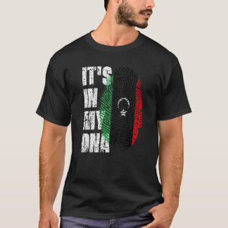 Het is in mijn DNA Libya Flag Libyan T-shirt