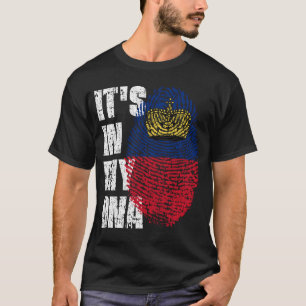 HET IS IN MIJN DNA Liechtenstein Flag Boy Girl Gif T-shirt