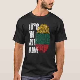 Het is in mijn DNA Litouwen vlag Litouws T-shirt