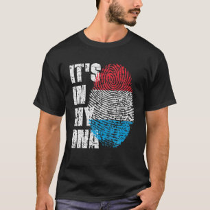 HET IS IN MIJN DNA Luxemburgs Vlag Luxemburgs T-shirt