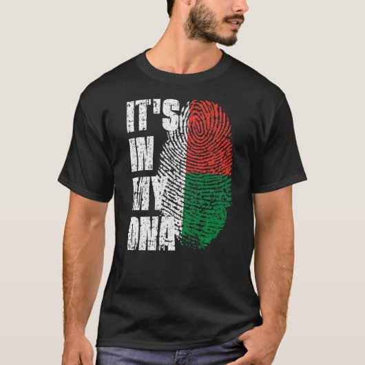 Het is in mijn dna Madagaskar vlag Malagasi T-shirt (Voorkant)