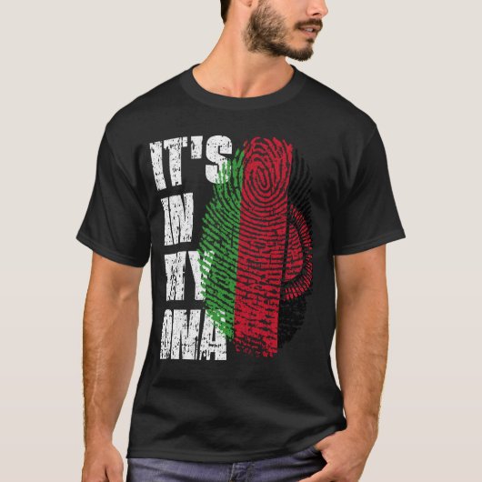 HET IS IN MIJN DNA Malawi Flag Malawian T-shirt (Voorkant)
