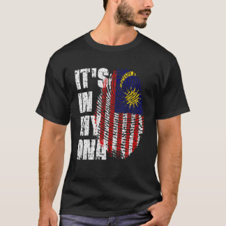 HET IS IN MIJN DNA-Maleisië Flag Maleisisch T-shirt