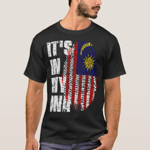 Het is in mijn DNA Maleisië vlag Maleisisch T-shirt