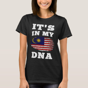 Het is in mijn DNA Maleisië vlag Maleisisch T-shirt