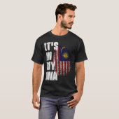 HET IS IN MIJN DNA Maleisië vlag T-shirt (Voorkant volledig)