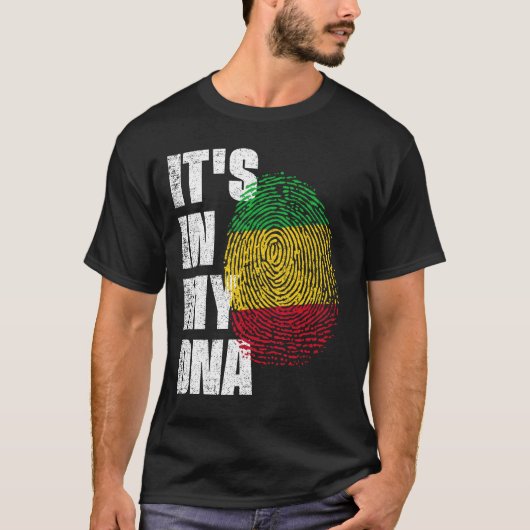 HET IS IN MIJN DNA Mali vlag T-shirt (Voorkant)