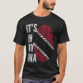 HET IS IN MIJN DNA-Mannen Trinidad en Tobago Vlag  T-shirt (Voorkant)