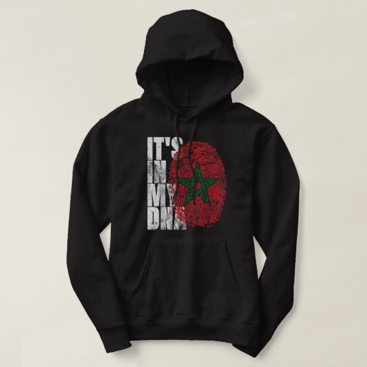 Het is in mijn DNA Marokkaanse Afrikaanse cadeaus  Hoodie (Design voorkant)