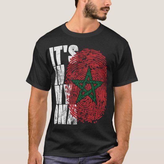 Het is in mijn DNA Marokkaanse Afrikaanse cadeaus T-shirt (Voorkant)