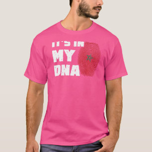 Het is in mijn DNA Marokko Vlag Mannen vrouwen T-shirt
