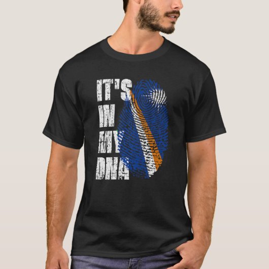 Het is in mijn Dna Marshall Islands Flag Marshalle T-shirt (Voorkant)