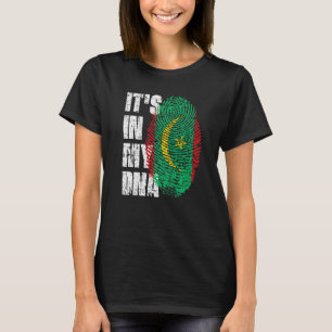Het is in mijn Dna Mauritania vlag Mauritanië T-shirt
