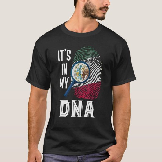 Het is in mijn DNA Mexicaanse trots Hispanic cultu T-shirt (Voorkant)
