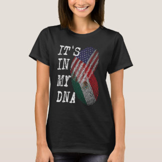 HET IS IN MIJN DNA Mexicaanse Vingerprint Vlag U T-shirt