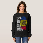 Het is in mijn DNA Moldavië dat Moldavië de vlag v Trui (Voorkant volledig)