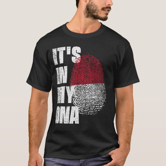 HET IS IN MIJN DNA-Monaco vlag T-shirt (Voorkant)