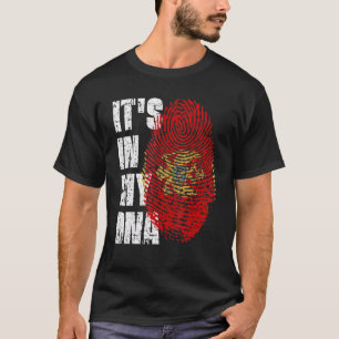 Het is in mijn Dna Montenegro vlag Montenegro Mont T-shirt
