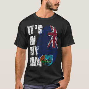 HET IS IN MIJN DNA Montserrat Flag Boy Girl Gift T-shirt