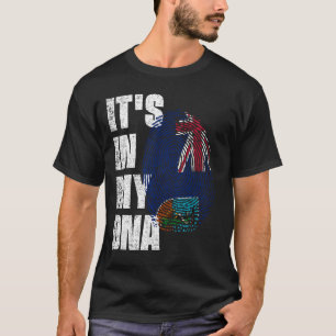 HET IS IN MIJN DNA-Montserrat vlag T-shirt