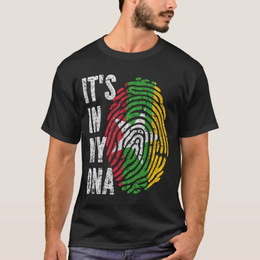 HET IS IN MIJN DNA Myanmar, Birma Vlag Mannen Kind T-shirt (Voorkant)