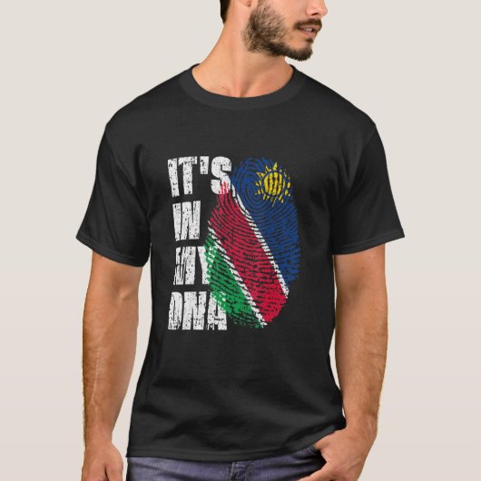 Het is in mijn dna Namibië vlag Namibië 1 T-shirt (Voorkant)