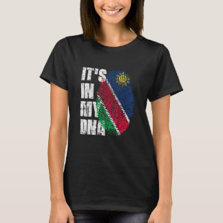 Het is in mijn Dna Namibië vlag Namibië T-shirt