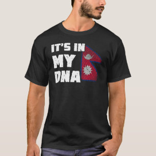 Het is in mijn DNA Nepal Vlag Mannen Vrouwen T-shirt