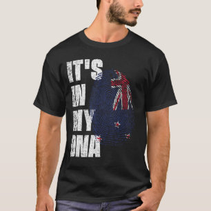 HET IS IN MIJN DNA-Nieuw-Zeelandse vlag T-shirt