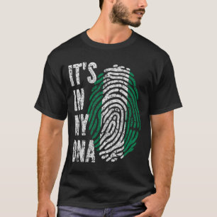 HET IS IN MIJN DNA Nigeria Vlag Mannen Kinderen T-shirt