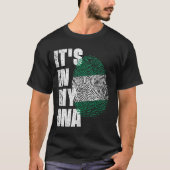 HET IS IN MIJN DNA Nigeria Vlag T-shirt (Voorkant)
