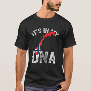 HET IS IN MIJN DNA-Noors Noorwegen Flag Pride Mann T-shirt