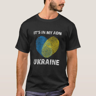 Het is in mijn DNA Oekraïne, Oekraïense vlag waar T-shirt
