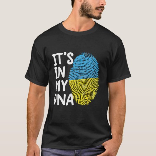 Het is in mijn DNA Oekraïne T-shirt Oekraïense vla (Voorkant)