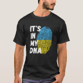 Het is in mijn DNA Oekraïne vlaggenondersteuning O T-shirt (Voorkant)