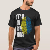 HET IS IN MIJN DNA-Oekraïnse vlag T-shirt (Voorkant)