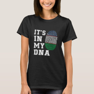 Het is in mijn DNA Oezbeeks vlag Oezbekistan T-shirt