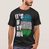 HET IS IN MIJN DNA Oezbekistan Flag Boy Girl Gift T-shirt (Voorkant)