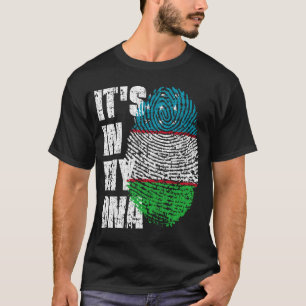 HET IS IN MIJN DNA Oezbekistan Flag Boy Girl Gift T-shirt