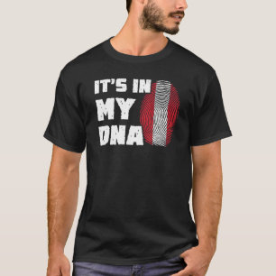 Het is in mijn DNA Oostenrijk Vlag Vingerprint Man T-shirt