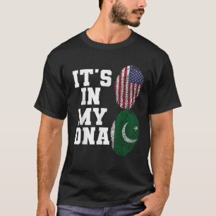 Het is In Mijn DNA Pakistan vlag VS vlag Pakistaan T-shirt