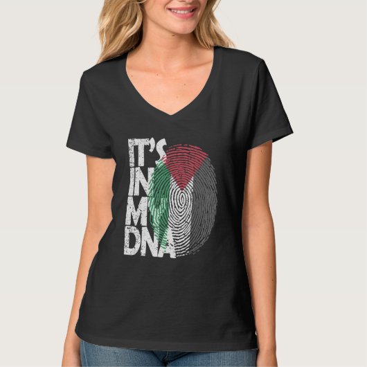 Het is in mijn Dna Palestijnse Arabische Palestijn T-shirt (Voorkant)