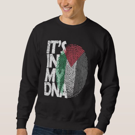 Het is in mijn Dna Palestijnse Arabische Palestijn Trui (Voorkant)