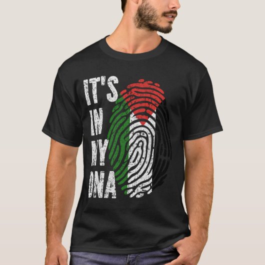 HET IS IN MIJN DNA Palestine Flag Mannen Vrouwen K T-shirt (Voorkant)