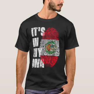 Het is in mijn dna Peru vlag Peruviaans T-shirt