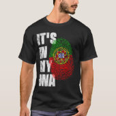 HET IS IN MIJN DNA Portugal Vlag T-shirt (Voorkant)