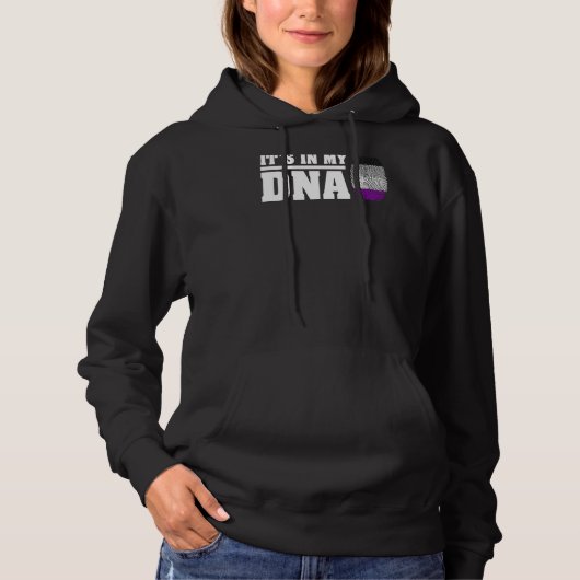 Het is in mijn dna proud asexuality Flag Ace Pride Hoodie (Voorkant)