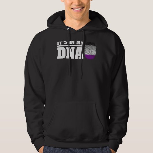 Het is in mijn dna proud asexuality Flag Ace Pride Hoodie (Voorkant)