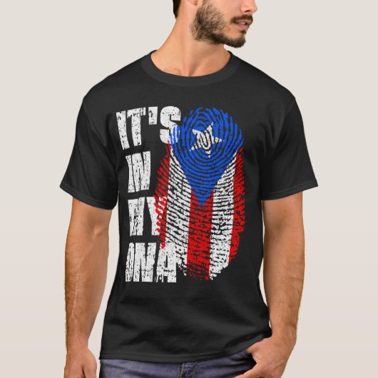 HET IS IN MIJN DNA Puerto Rico Flag Boy Girl Gift T-shirt (Voorkant)